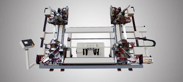 Máquina de soldadura vertical CNC de 4 puntos para ventanas UPVC